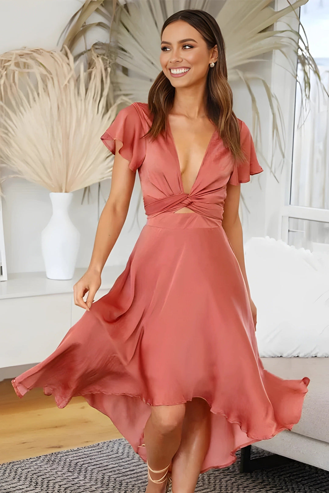 Janina | Midi Dress with Knot Detail