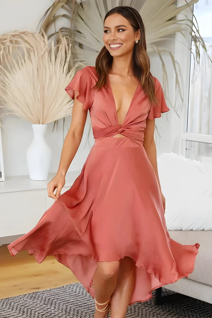 Janina | Midi Dress with Knot Detail