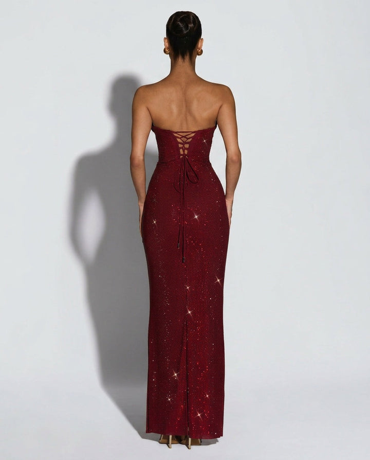 Mirabella | Lace-Trim Sleeveless Maxi Dress