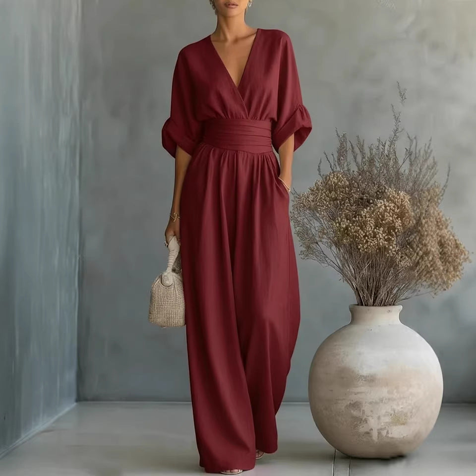 Sophia Merriweather | Wide-Leg Linen Jumpsuit For Women