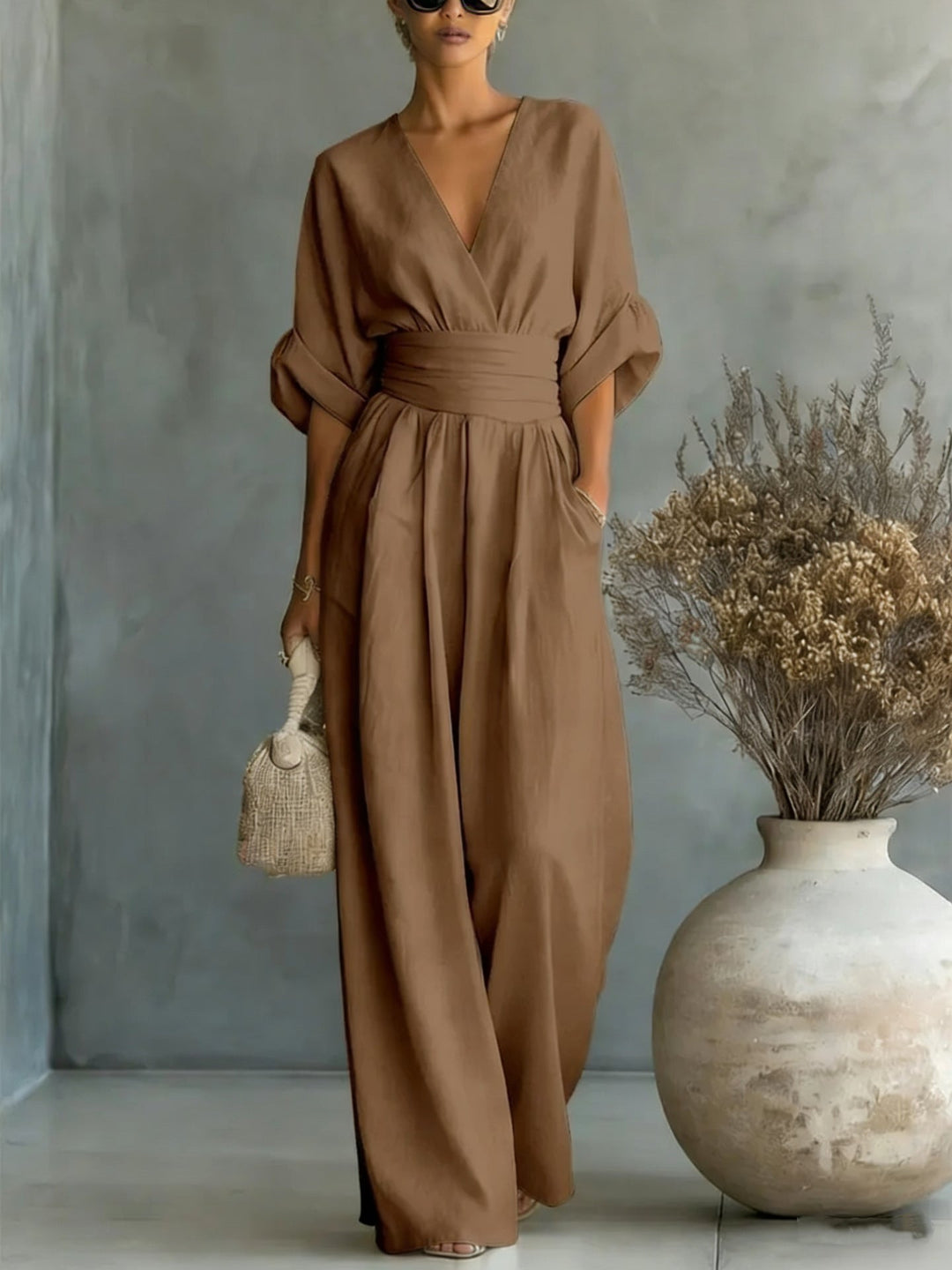 Sophia Merriweather | Wide-Leg Linen Jumpsuit For Women