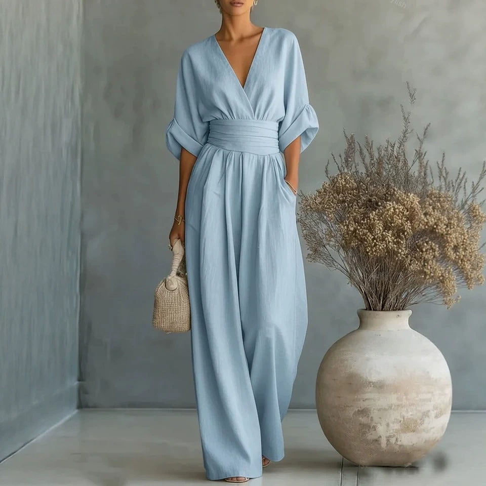 Sophia Merriweather | Wide-Leg Linen Jumpsuit For Women