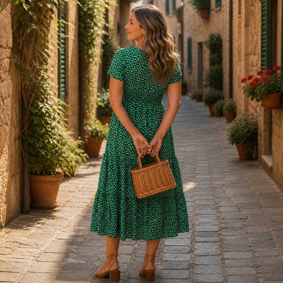Mary | Floral Summer Midi Dress