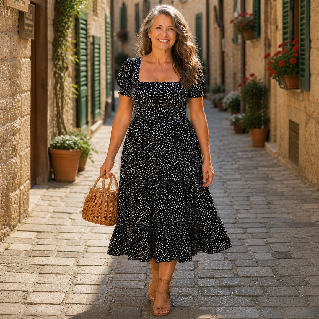 Mary | Floral Summer Midi Dress