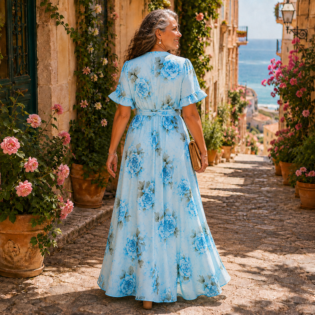 Celeste | Rose Maxi Flow Summer Dress