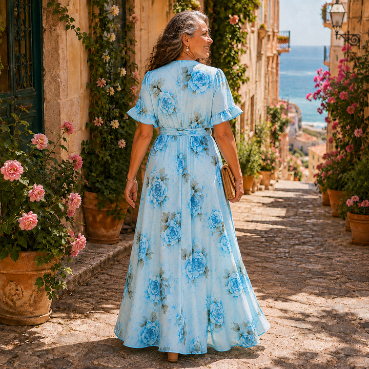 Celeste | Rose Maxi Flow Summer Dress