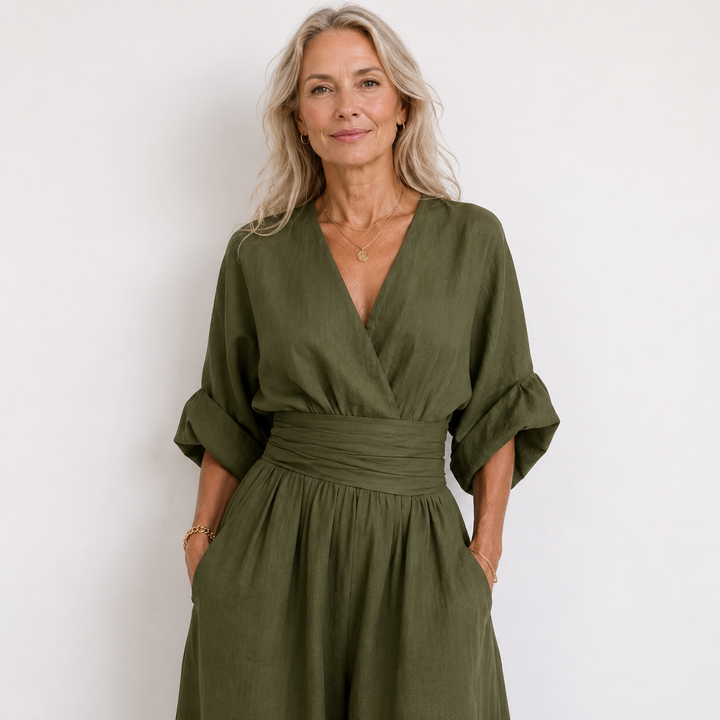 Sophia Merriweather | Wide-Leg Linen Jumpsuit For Women