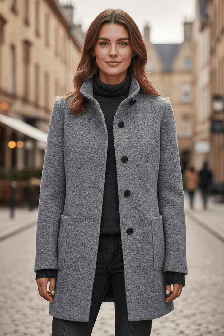 Charlotte Davies | Wool-Blend Tailored Overcoat For Women