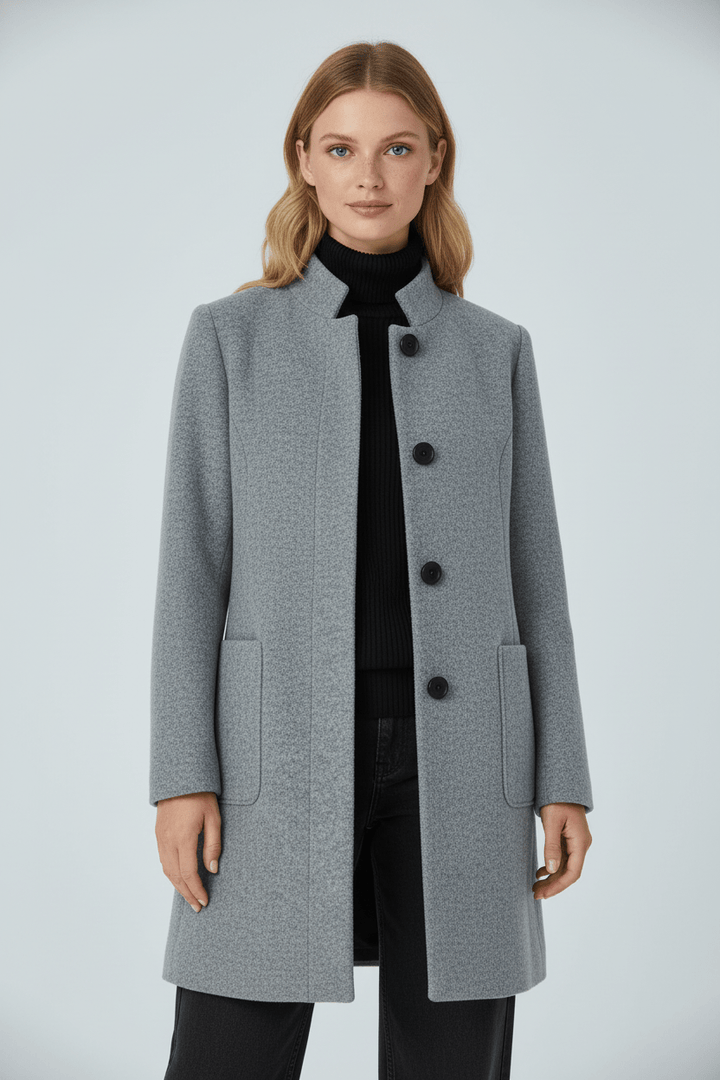 Charlotte Davies | Wool-Blend Tailored Overcoat For Women