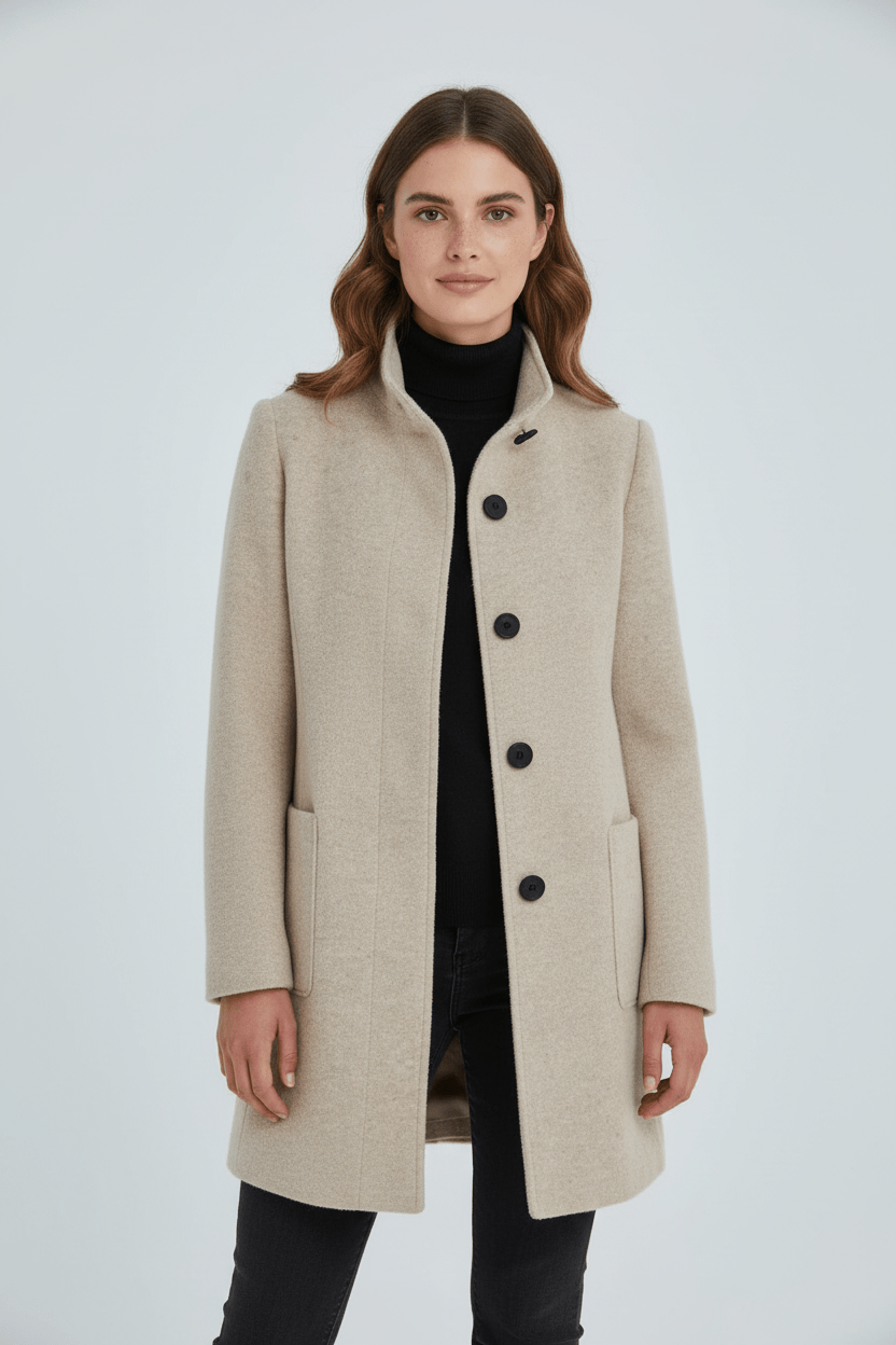 Charlotte Davies | Wool-Blend Tailored Overcoat For Women