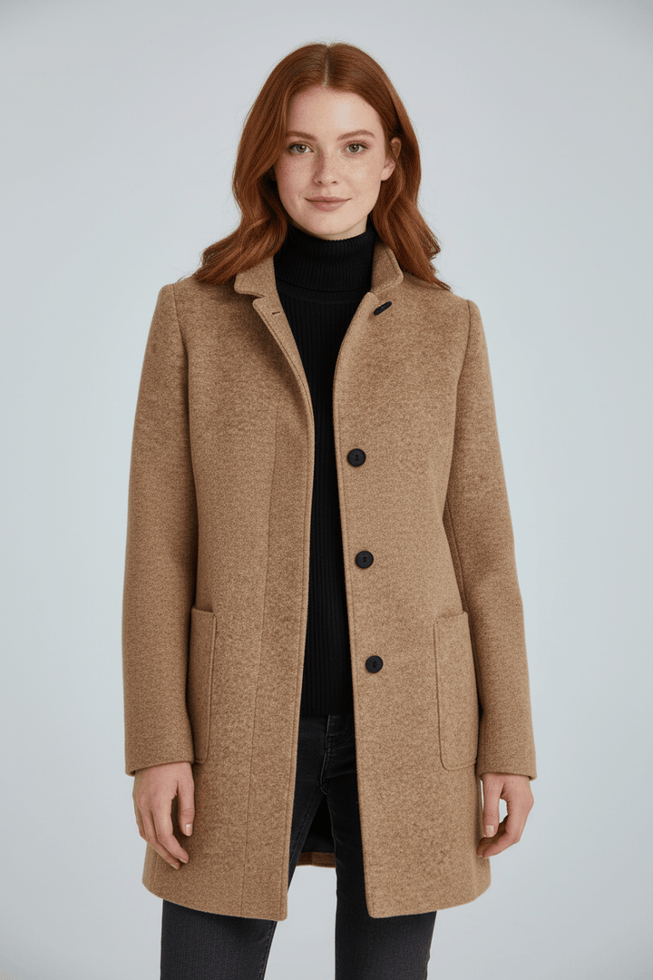 Charlotte Davies | Wool-Blend Tailored Overcoat For Women