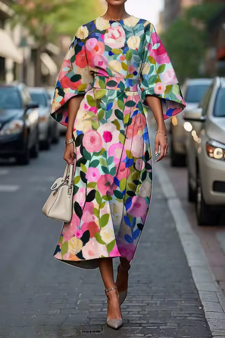 Moxlan | Elegant Floral - Dress