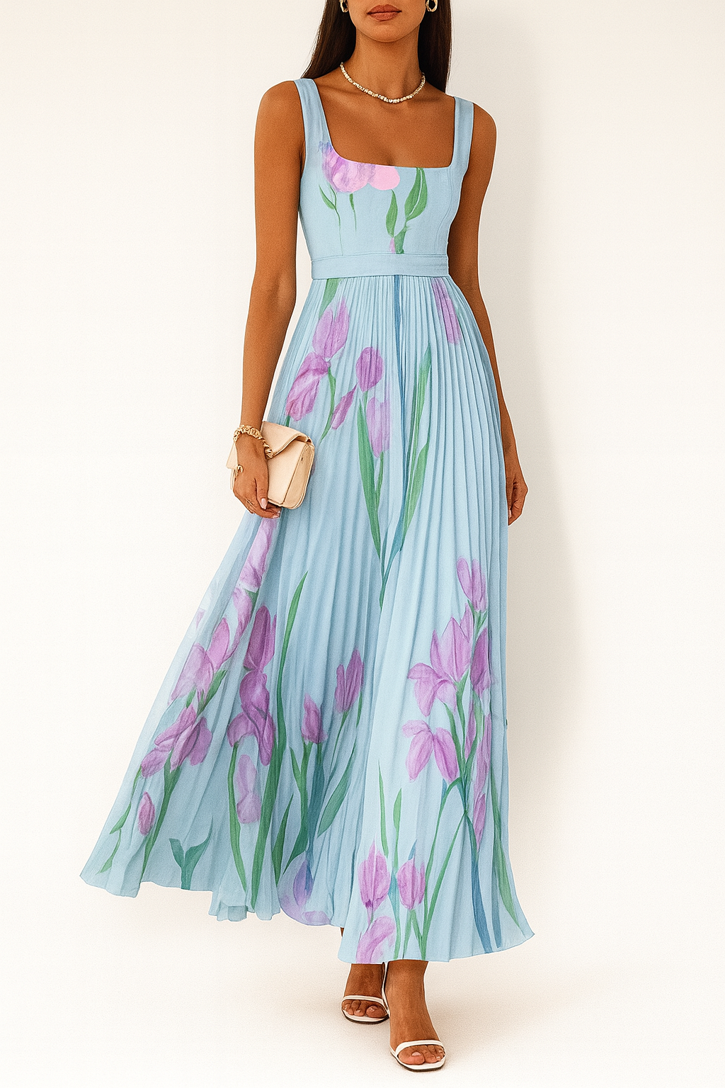Liviana | Pleated Maxi Dress