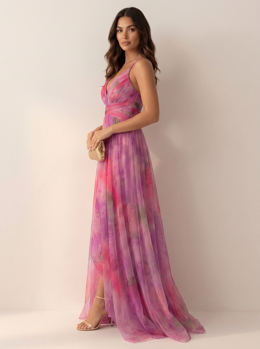 Isadora | Watercolour Print Maxi Dress