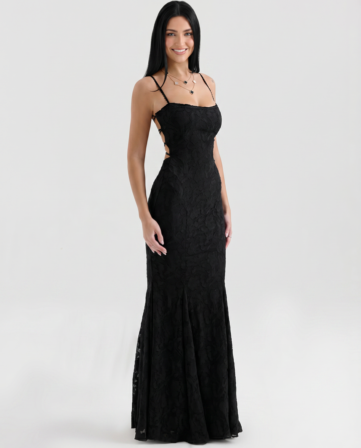 Mathilde | Lace Maxi Dress with Strappy Back