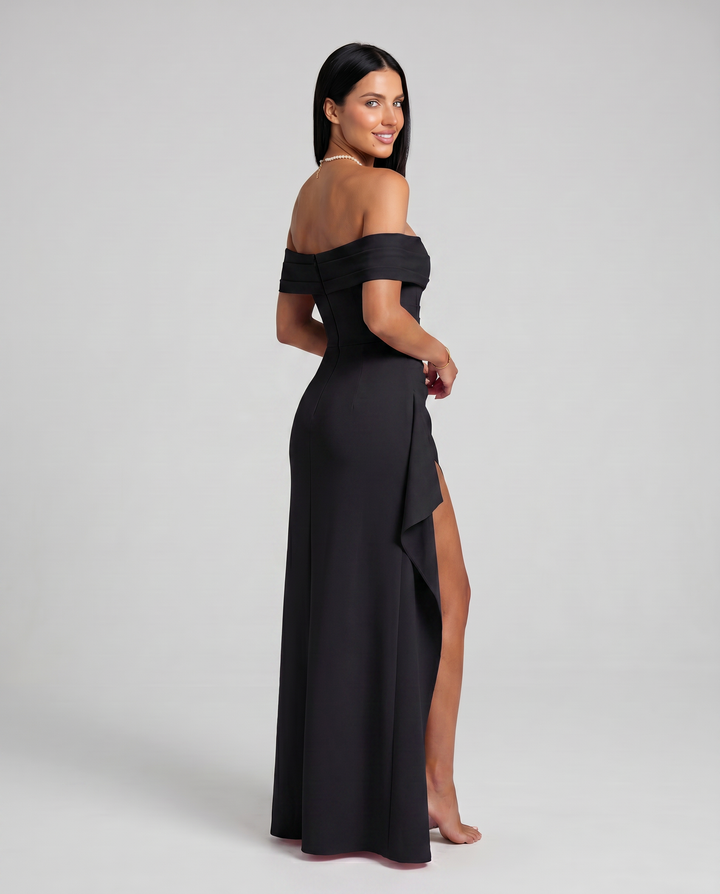 Miriam | Maxi Dress with Off Shoulder and High Slit