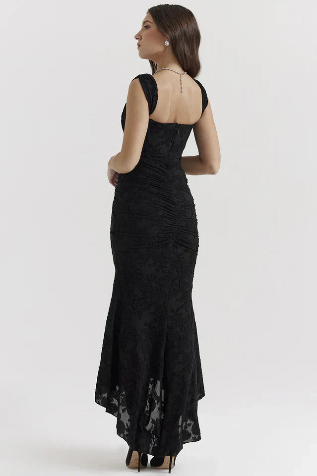 Lara | Maxi Dress with Floral Texture