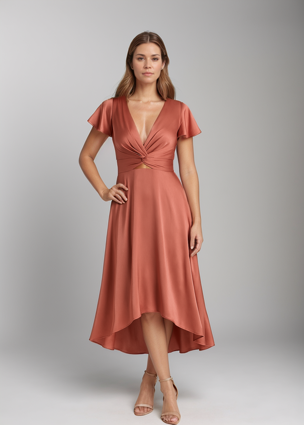 Janina | Midi Dress with Knot Detail