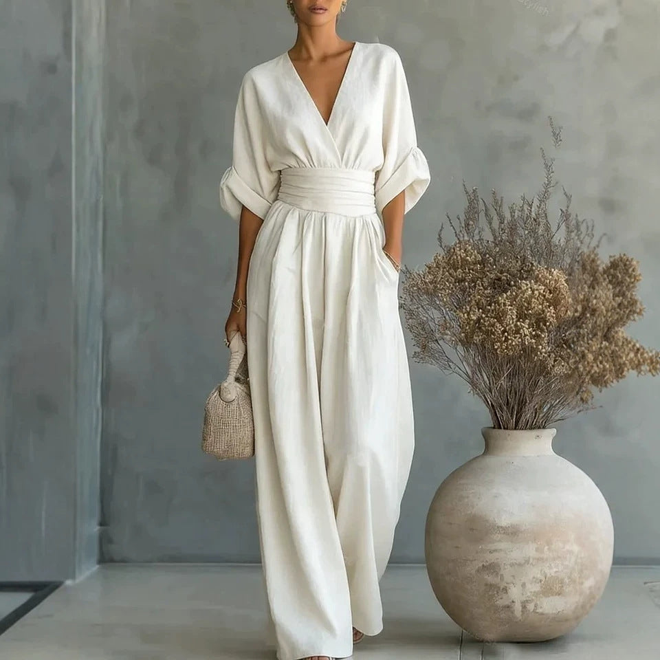 Sophia Merriweather | Wide-Leg Linen Jumpsuit For Women