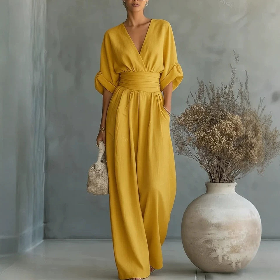 Sophia Merriweather | Wide-Leg Linen Jumpsuit For Women