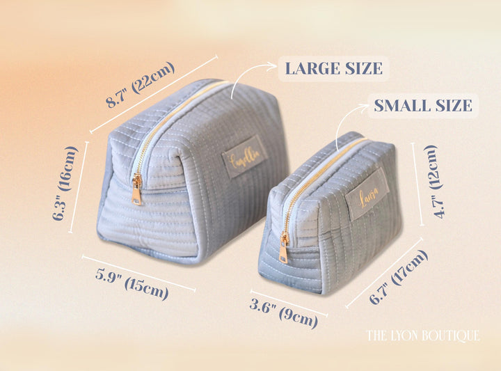 Custom Makeup Bag – Personalized Bridesmaid Gift & Travel Cosmetic Pouch