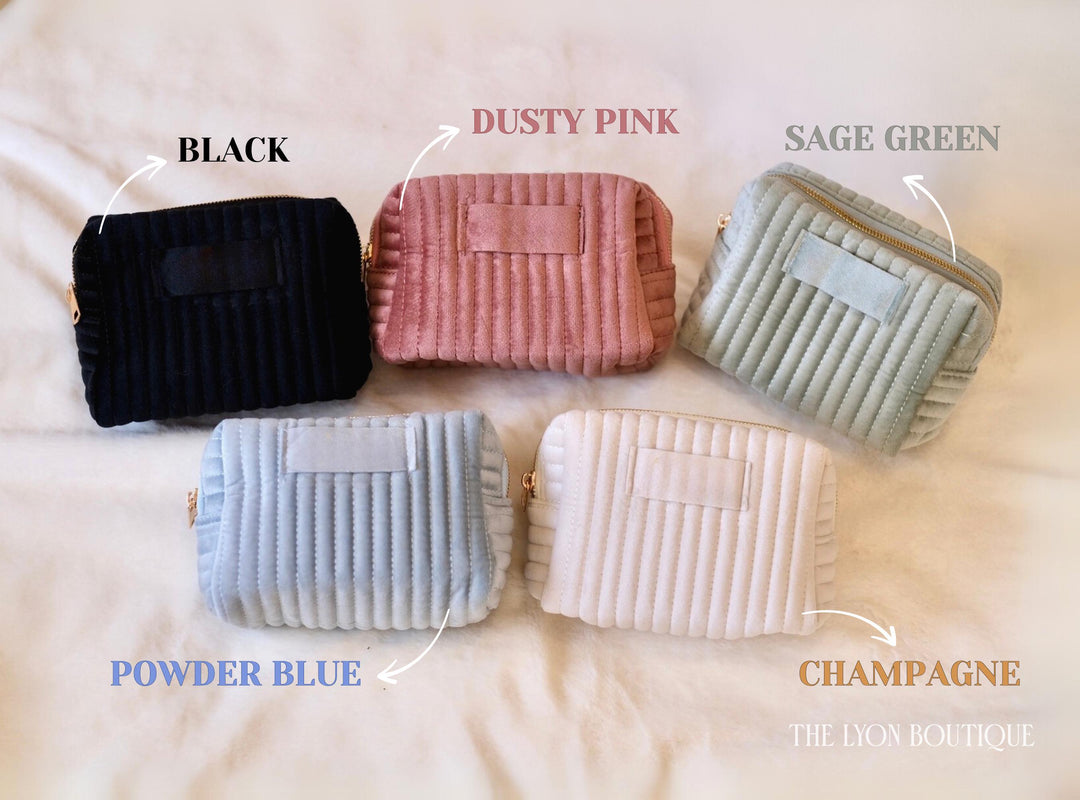 Custom Makeup Bag – Personalized Bridesmaid Gift & Travel Cosmetic Pouch