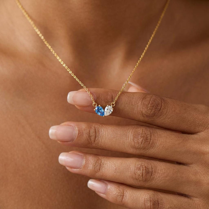 Custom 3 Birthstone Heart Necklace, Personalized Family Birthstone Jewelry, Dainty Gold Heart Pendant, Couple Birthstone, Gift for Mom