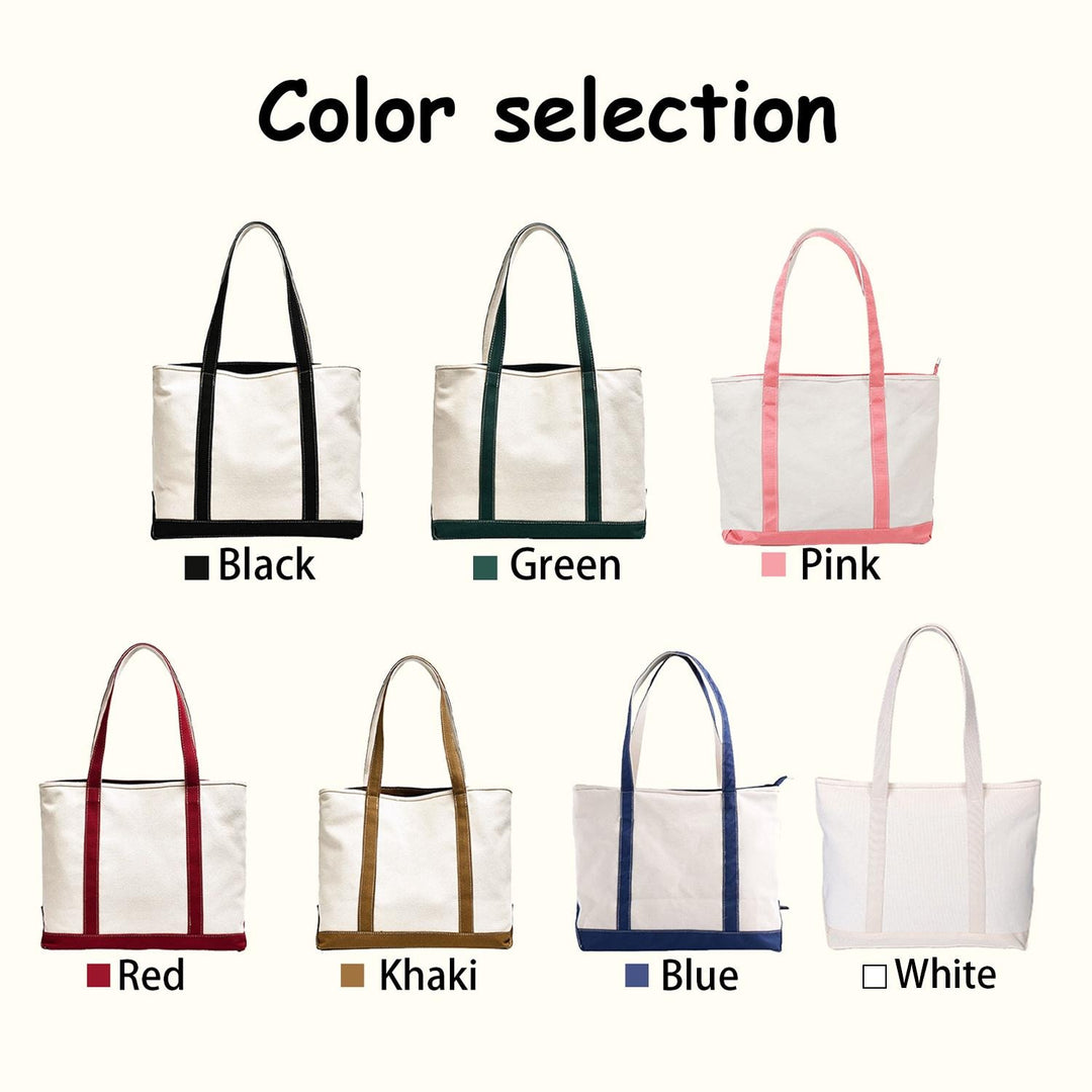 Custom Embroidered Canvas Tote Bag — Personalized Bridesmaid Gift