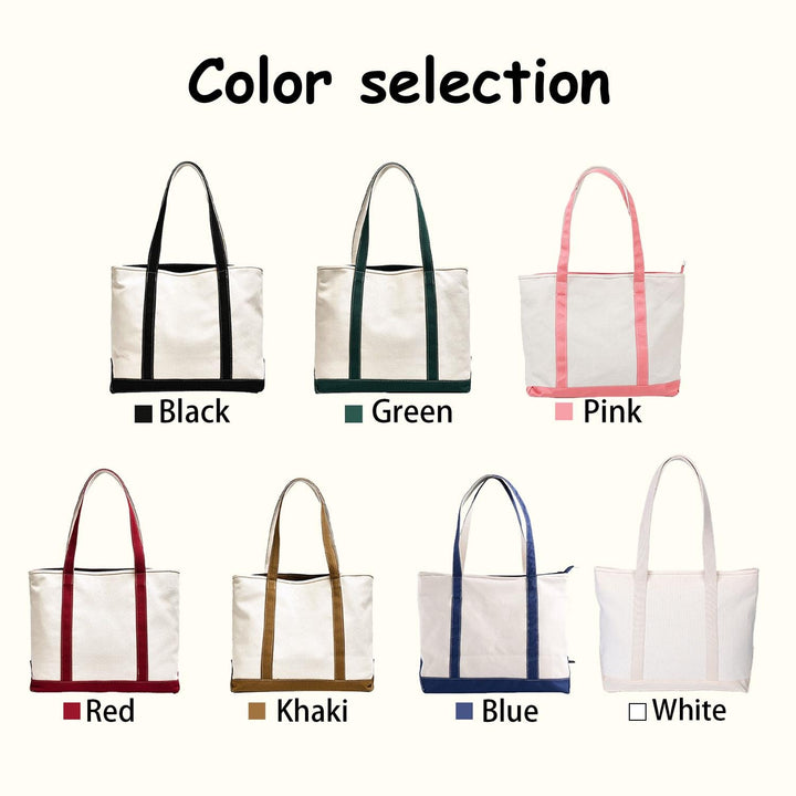Custom Embroidered Canvas Tote Bag — Personalized Bridesmaid Gift