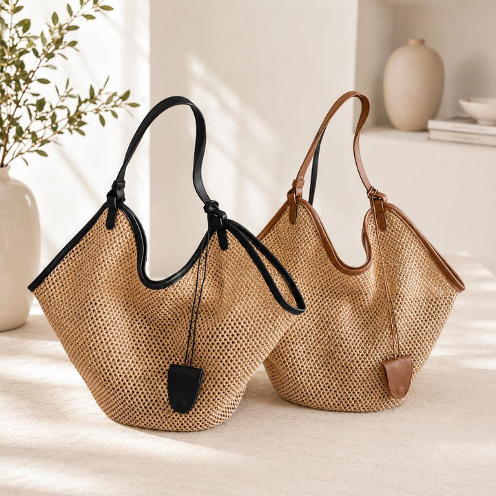 Woven Straw Tote Bag