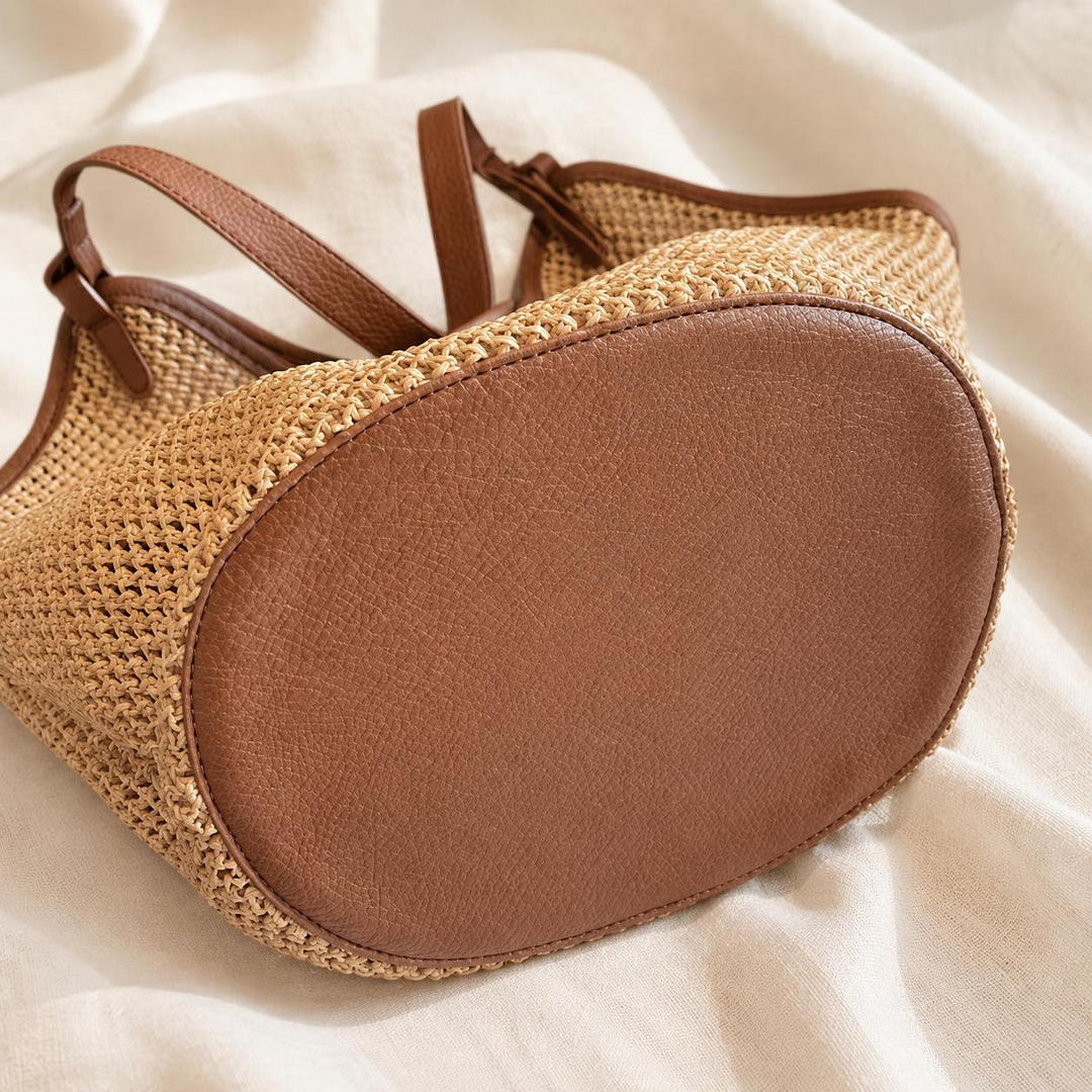 Woven Straw Tote Bag