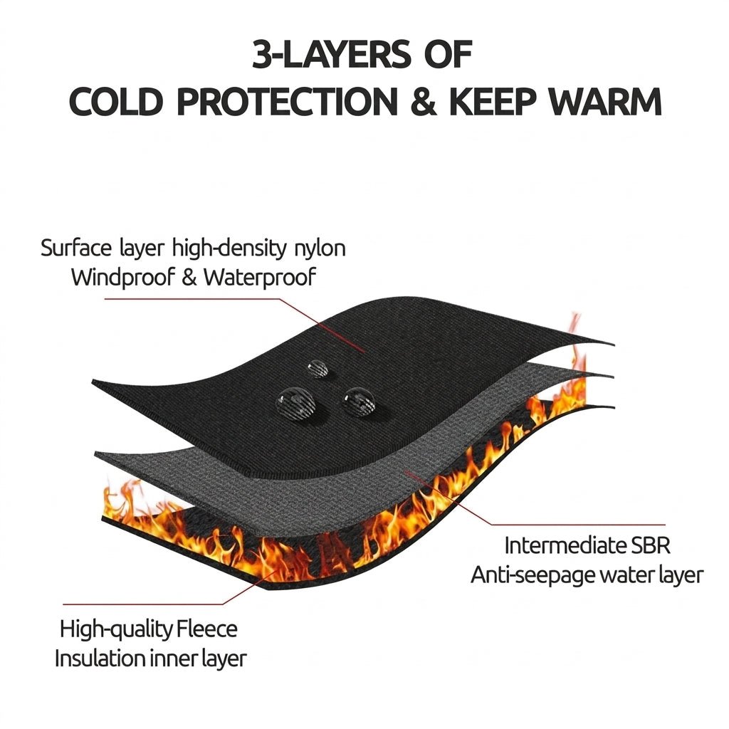 Thermal Gloves for Winter Cycling and Skiing – Unisex, Warm Fleece Lining, Touchscreen Compatible