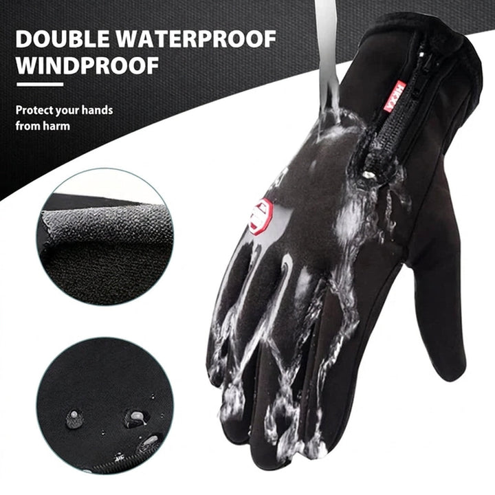 Thermal Gloves for Winter Cycling and Skiing – Unisex, Warm Fleece Lining, Touchscreen Compatible