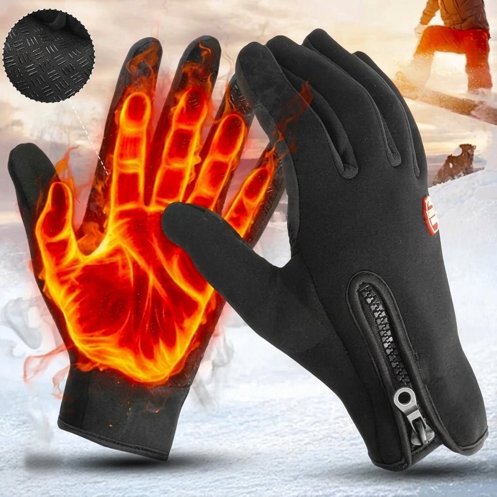 Thermal Gloves for Winter Cycling and Skiing – Unisex, Warm Fleece Lining, Touchscreen Compatible