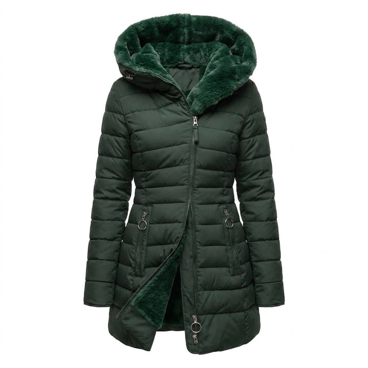 Women's Puffer Jacket – Long Hooded Quilted Winter Coat