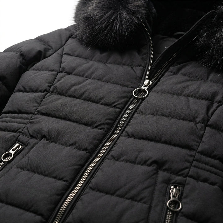 Women's Puffer Jacket – Long Hooded Quilted Winter Coat
